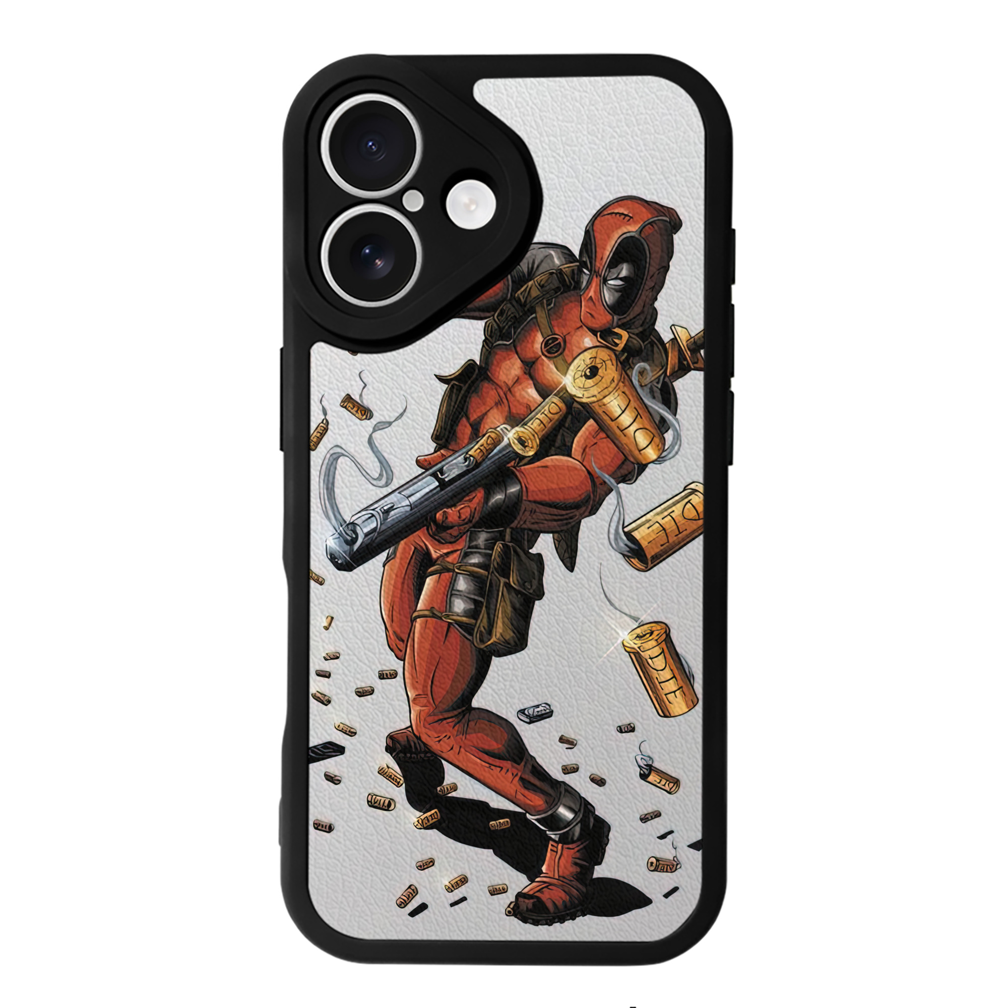（画像用） Deadpool デッドプール 【iPhone 16シリーズ対応】シリコンスマホケース（レザー調） 材質：シリコン